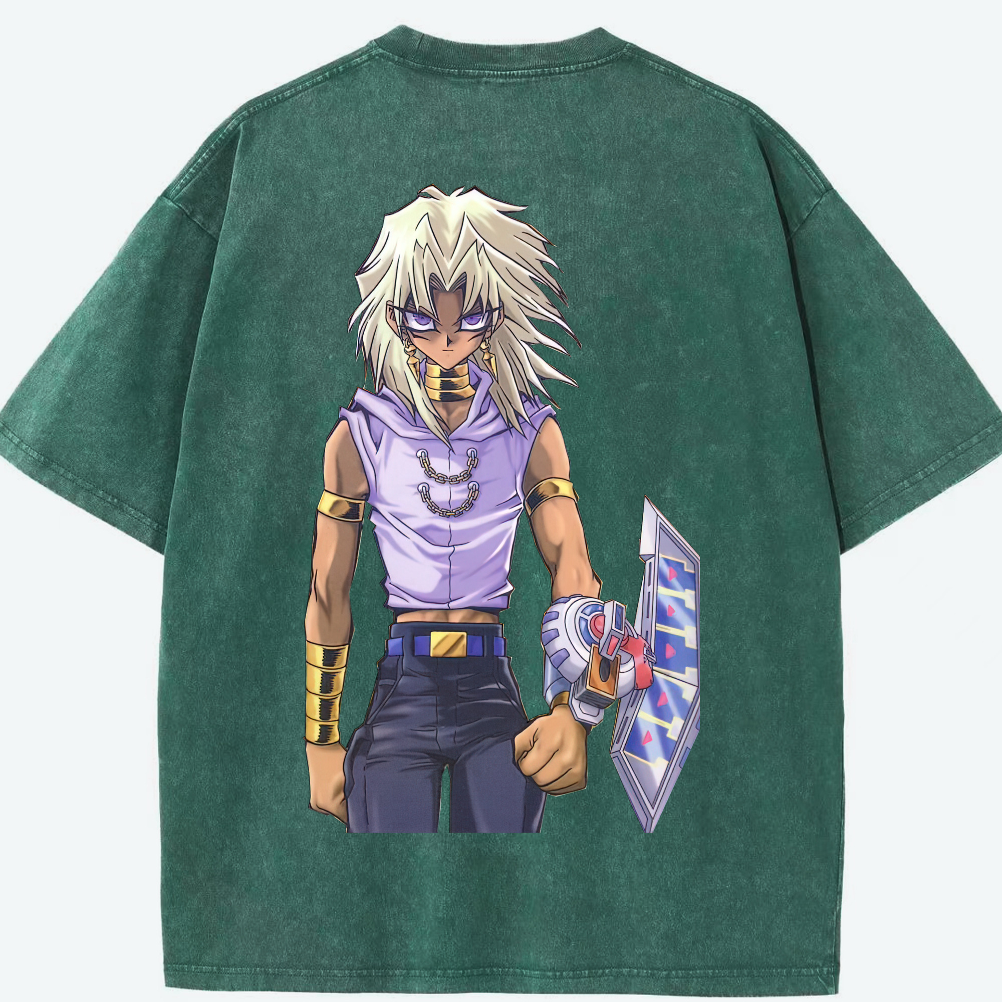 （画像用） 遊☆戯☆王 Yu-Gi-Oh! 綿100% ヴィンテージ風 半袖Tシャツ（背面プリント）